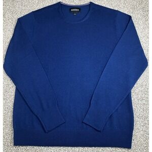 Bonobos Men's 100% Merino Wool Sweater Royal Blue Size Large Crewneck